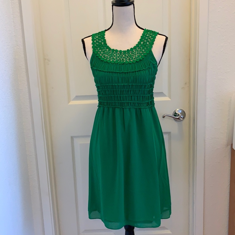 Max Studio Green Lace Dress, S